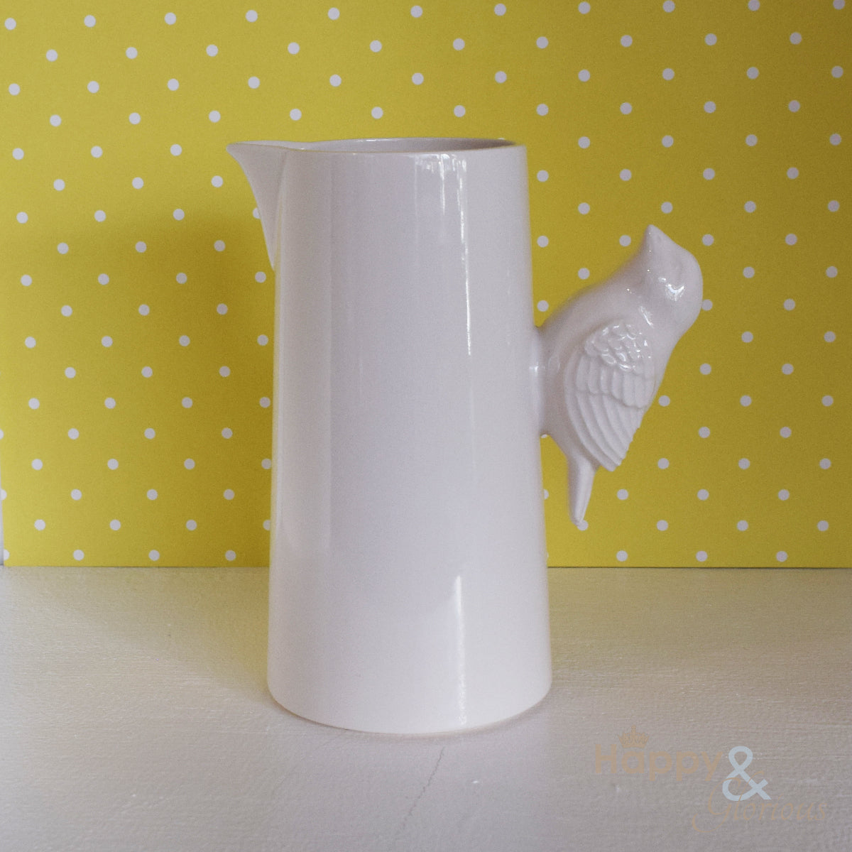 Ceramic bird milk jug by Katie Brinsley