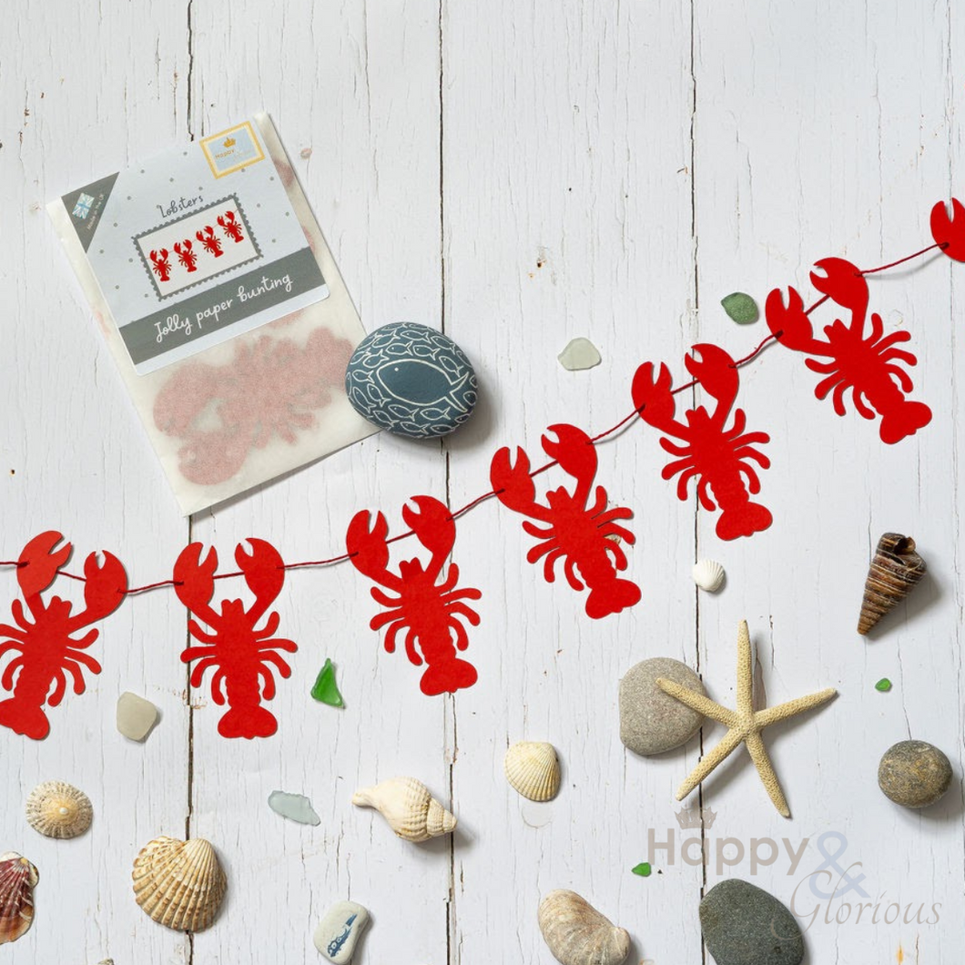 Jolly paper bunting - lobsters