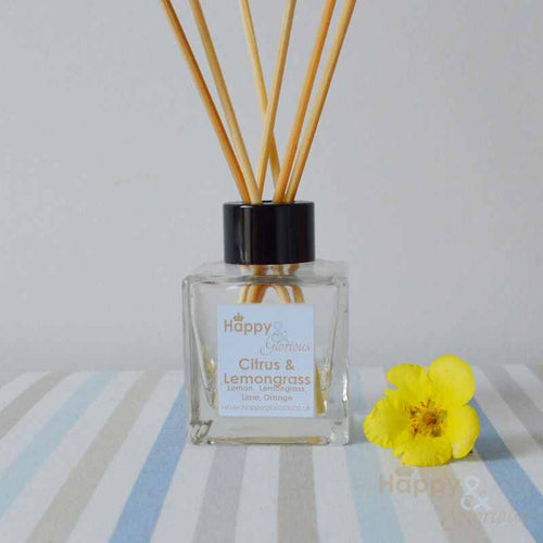 Citrus & Lemongrass essential oil fragrance reed diffuser