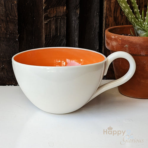Orange porcelain cappuccino cup