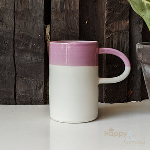 Rose pink porcelain tall dipped cup