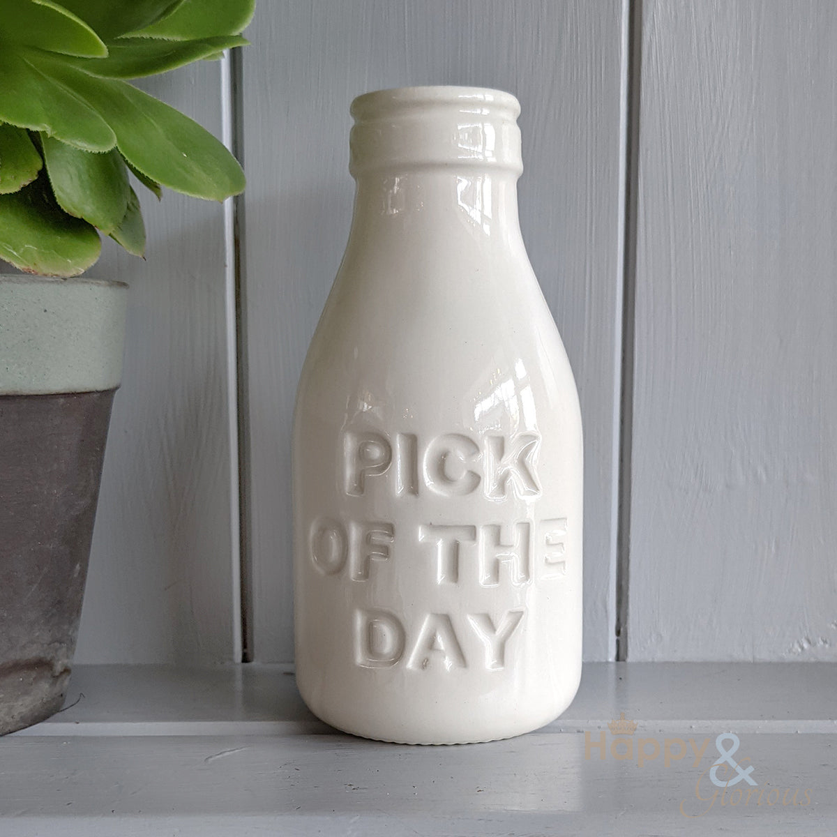 Ceramic 'Pick of the Day' bottle vase