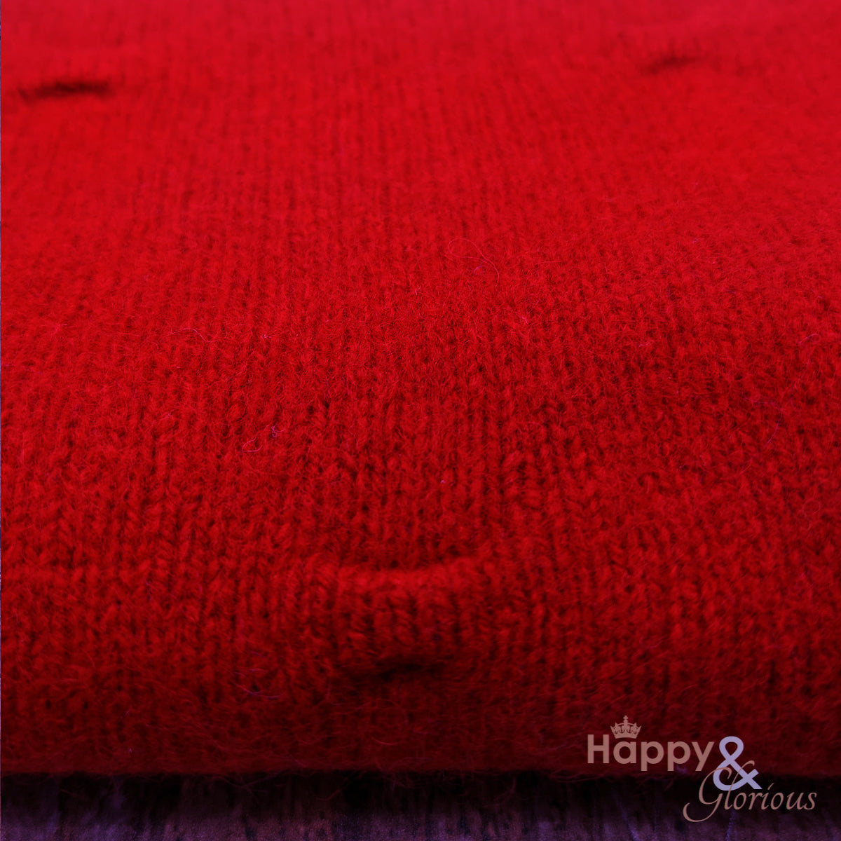 Red felted merino wool scarf