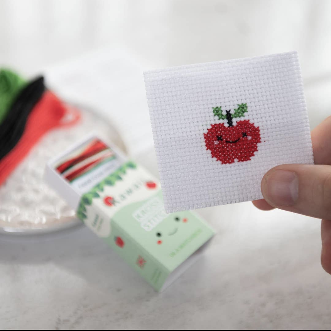 Cross stitch apple mini craft kit