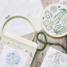 Succulents contemporary embroidery craft kit