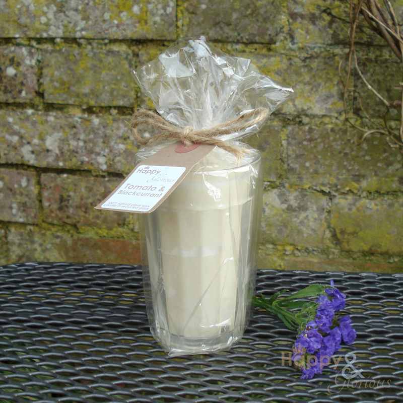 Tomato & blackcurrant scented candle - natural plant wax