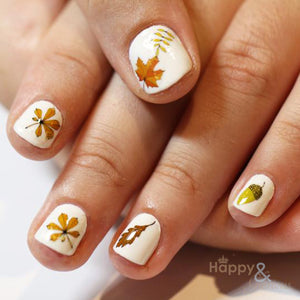 Autumn leaf nail art transfers - pack of 24