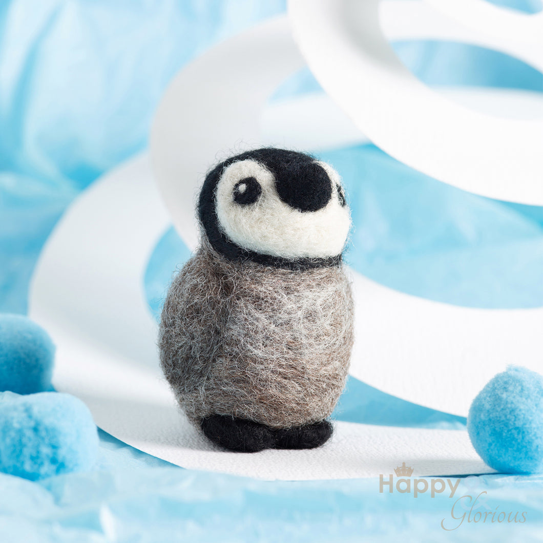 Mini baby penguin needle felting craft kit