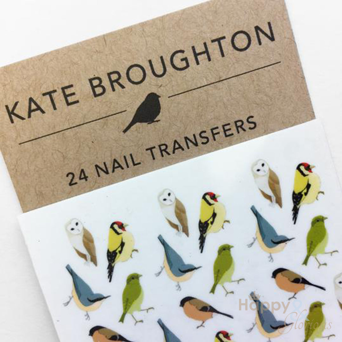 British birds nail art transfers - pack of 24