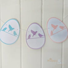 Jolly paper bunting - birds on a wire eggs
