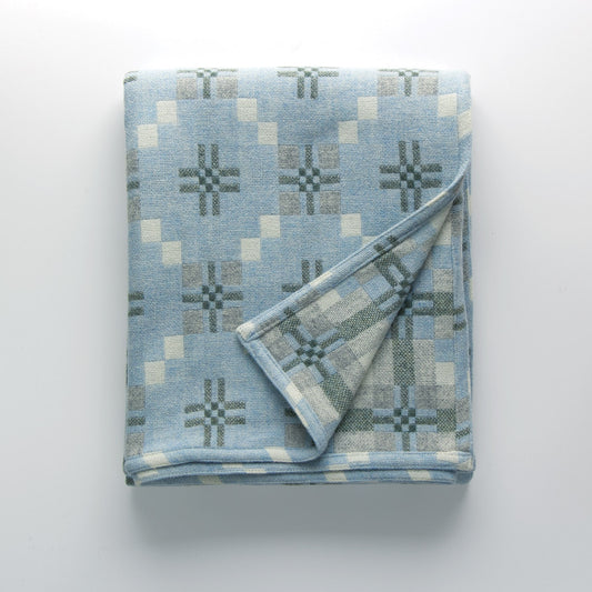 Awyr 'St David's Cross' pure lambswool throw by Melin Tregwynt