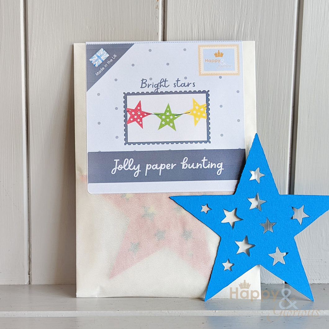Jolly paper bunting - bright stars