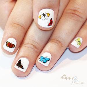 Butterflies nail art transfers - pack of 24