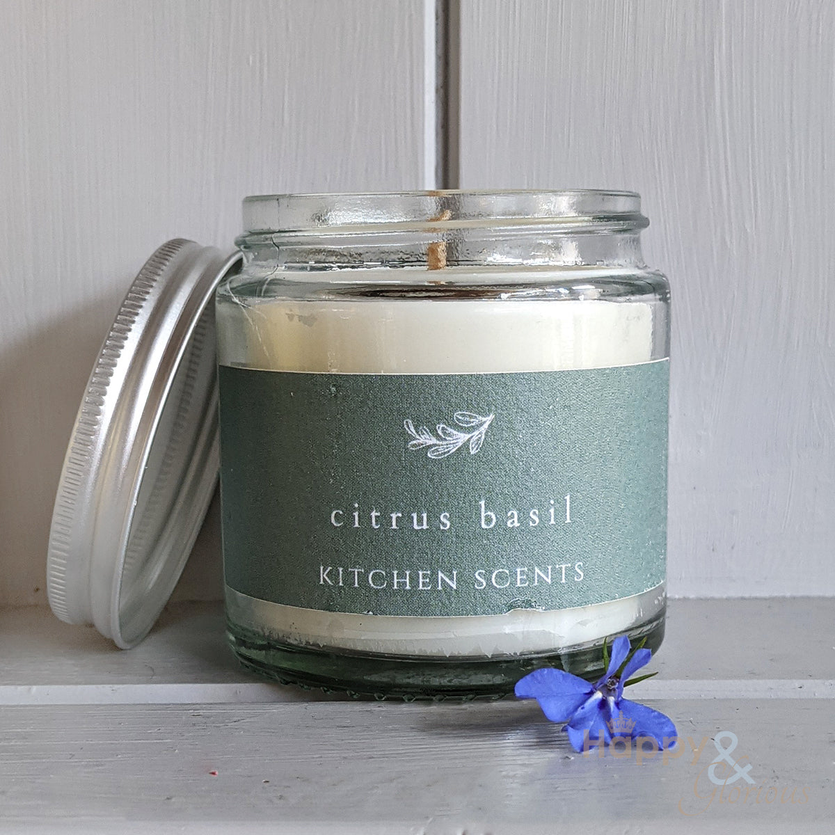 Citrus Basil candle in jar