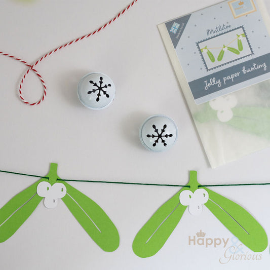 Jolly paper bunting - Mistletoe