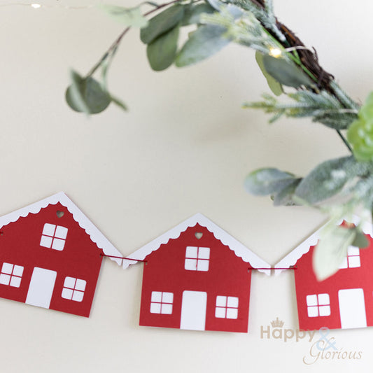 Jolly paper bunting - Nordic chalets