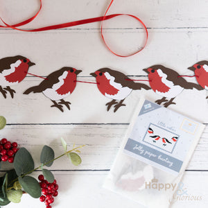 Jolly paper bunting - Little robins