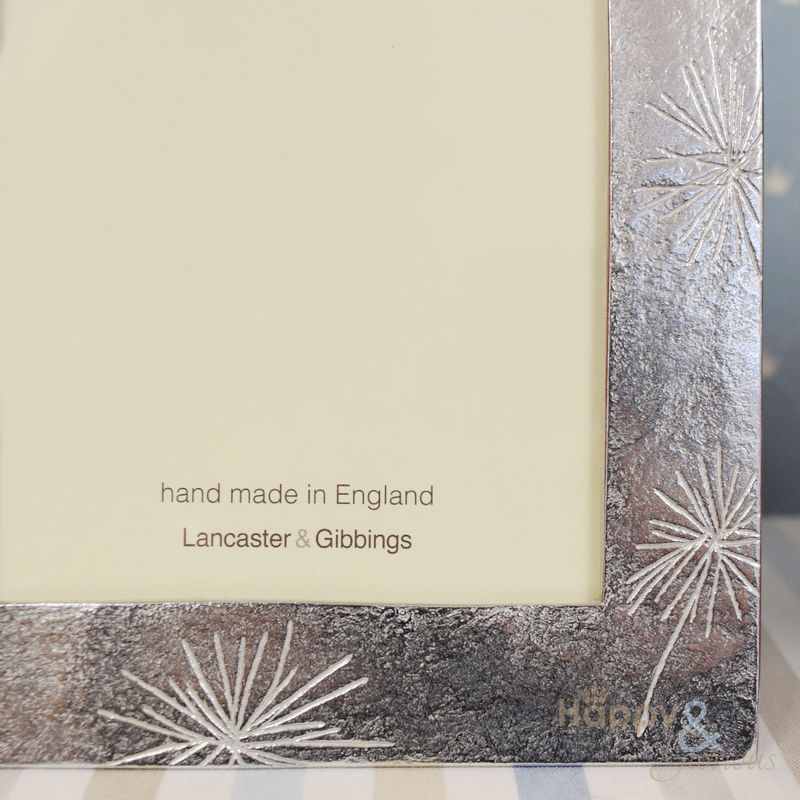 Pewter 'allium flowers' 7x5" frame by Lancaster & Gibbings