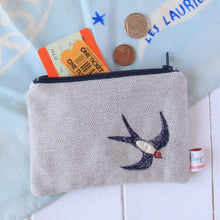 Embroidered swallow purse