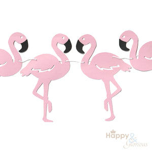 Jolly paper bunting - flamingos