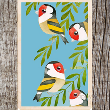 Wooden bird postcard by Matt Sewell