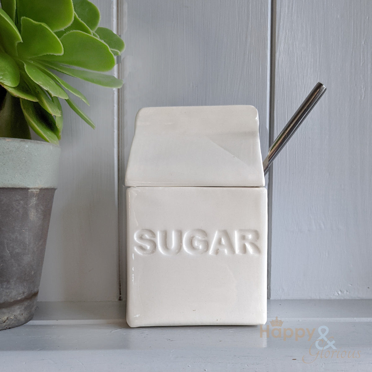 Ceramic carton sugar pot