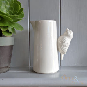 Ceramic bird cream jug by Katie Brinsley