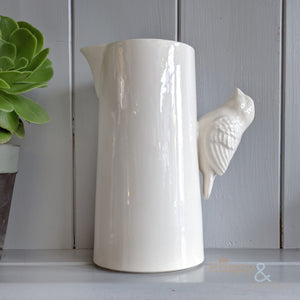 Ceramic bird milk jug by Katie Brinsley