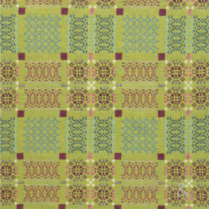 Green 'Knot Garden' pure lambswool throw by Melin Tregwynt