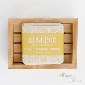 Kushboo Cedarwood, Lemongrass & Calendula handmade vegan soap with essential oils