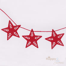 Jolly paper bunting - red Nordic stars