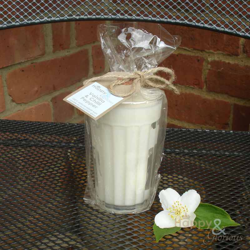 Vanilla & chilli pepper scented candle - natural plant wax