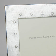 Pewter 'hearts' 7x5" frame by Lancaster & Gibbings