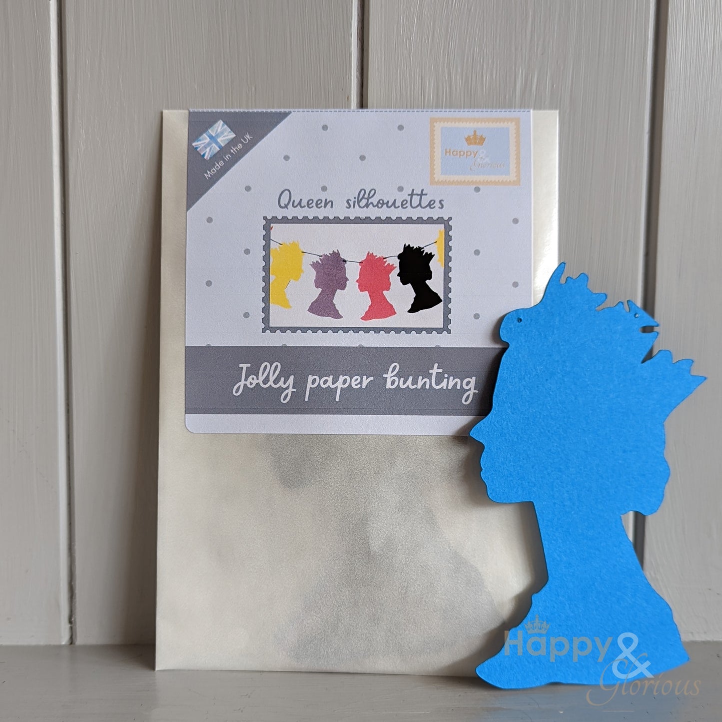 Jolly paper bunting - queen silhouettes