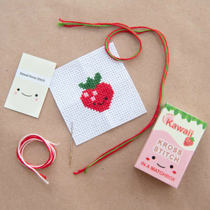 Cross stitch strawberry mini craft kit