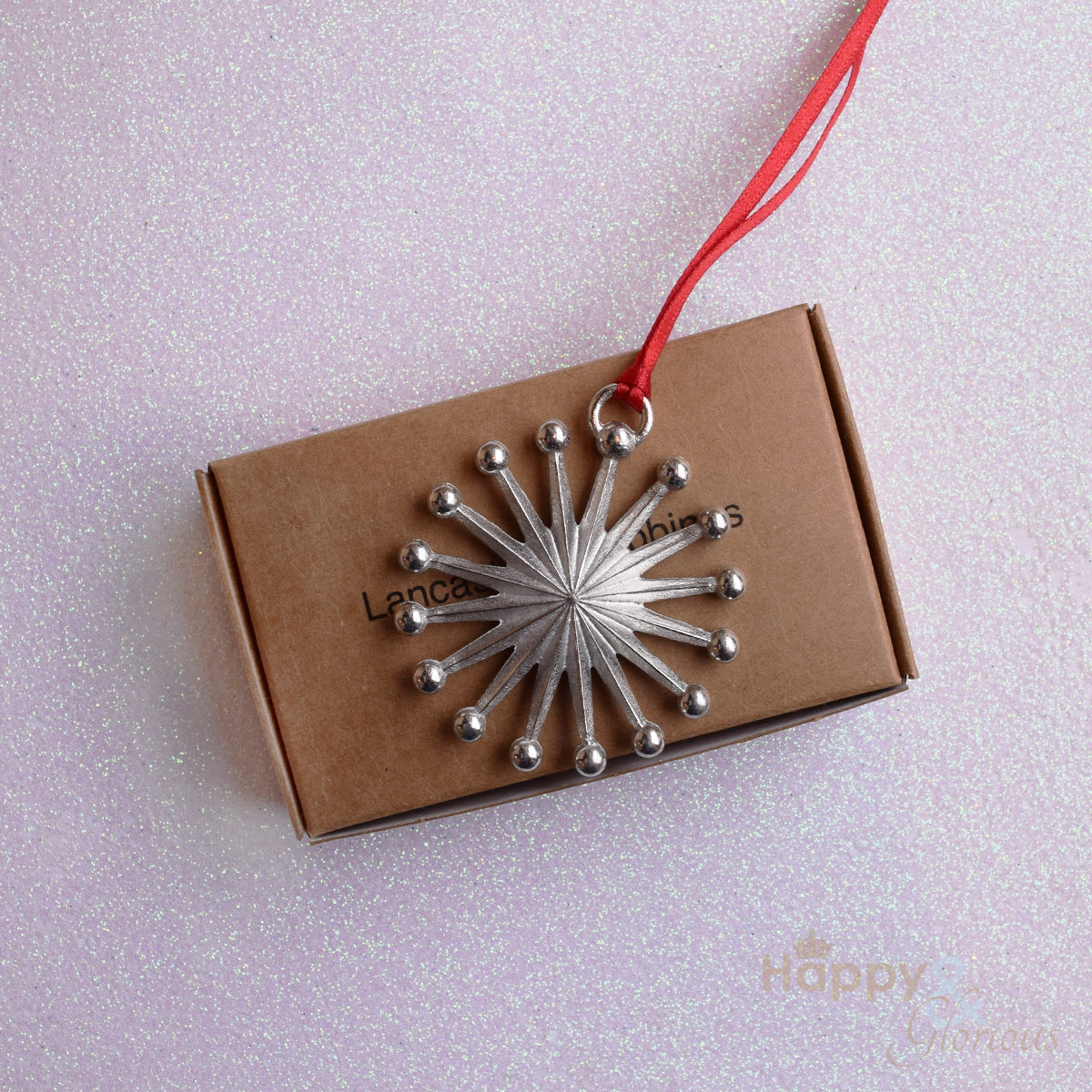 Pewter star Christmas tree decoration - handmade by Lancaster & Gibbings