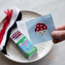 Cross stitch toadstool mini craft kit