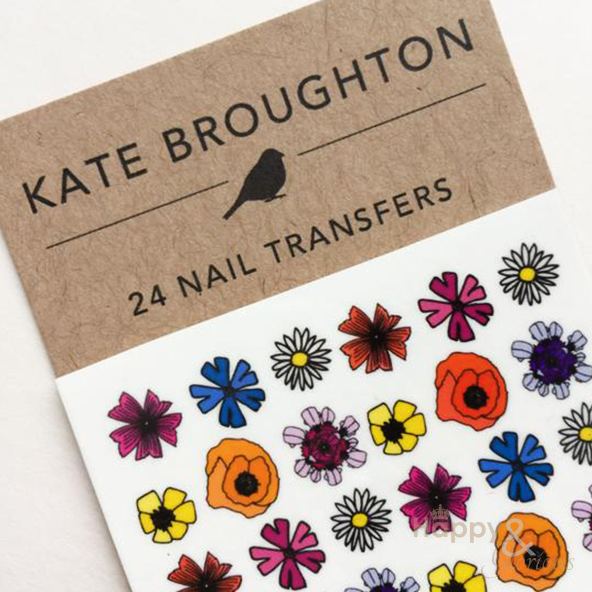 Wild flower nail art transfers - pack of 24
