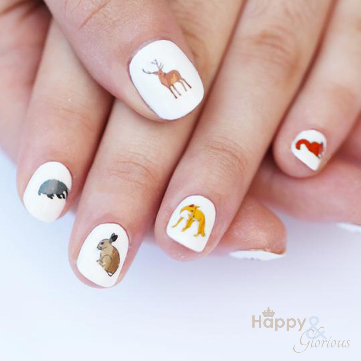 Woodland creatures nail art transfers - pack of 24